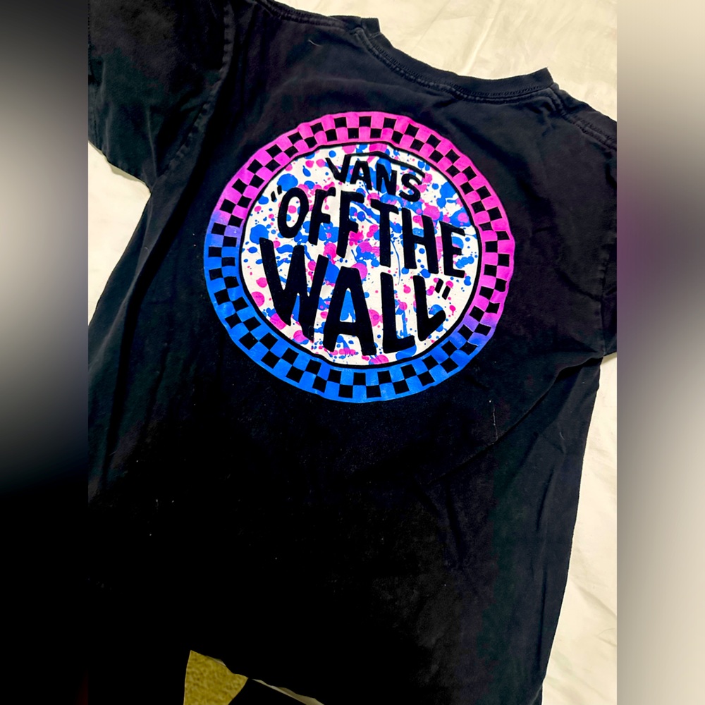Boys black vans tee